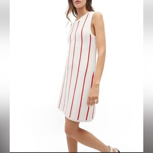 Seed Heritage Cotton Blend Red and White Knit Dress Size Large